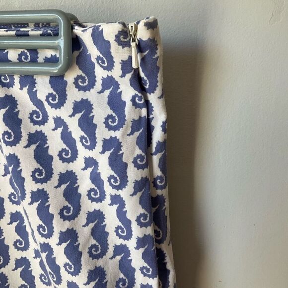 Brooks Brothers 346 Natalie Fit Seahorse Shorts, Size 8. White with Periwinkle S - Picture 6 of 12